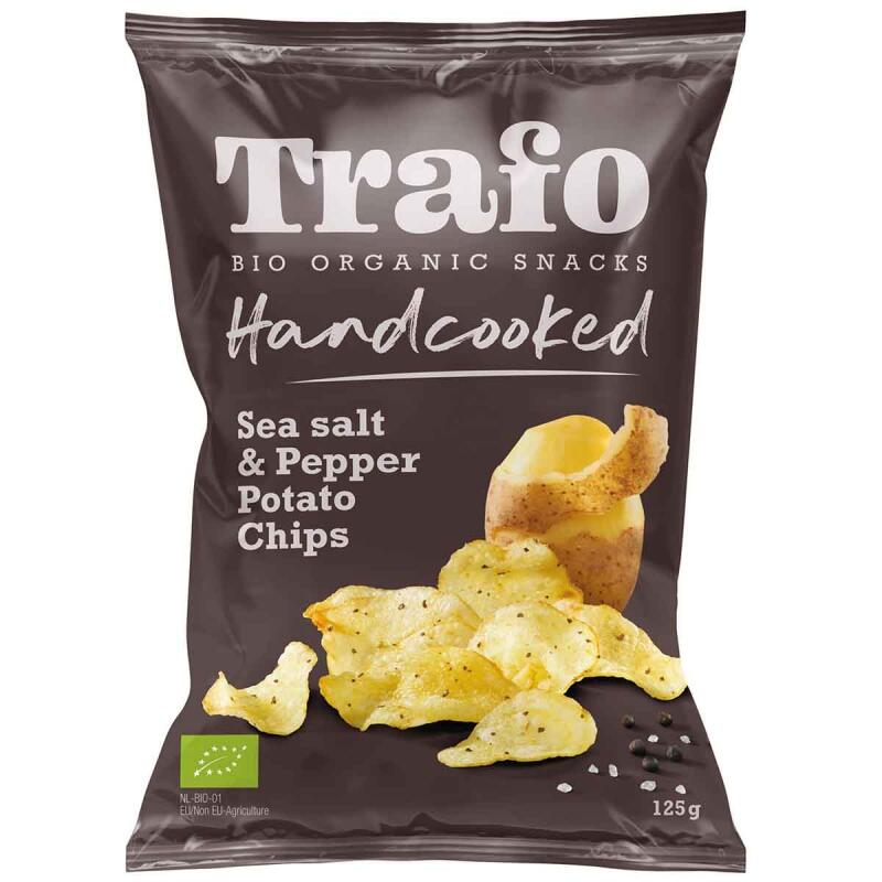 Handcooked chips salt pepper van Trafo, 10 x 125 g